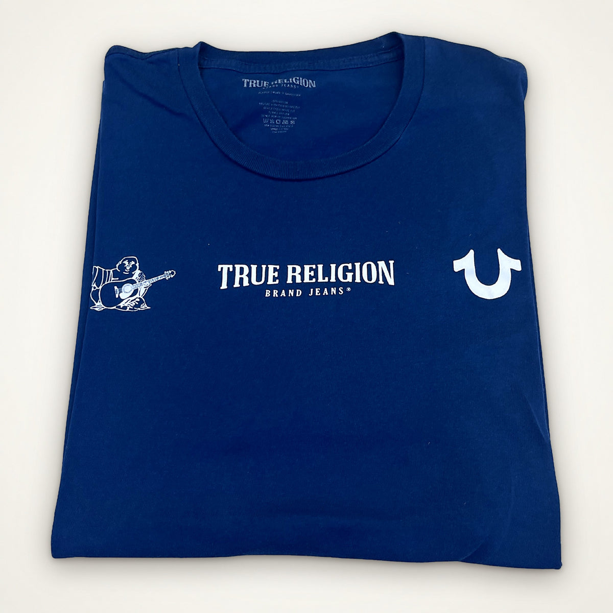 True Religion modré tričko (logo)
