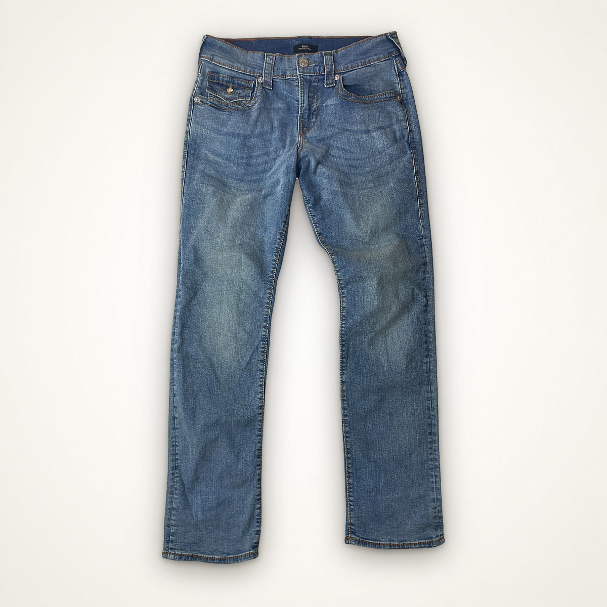 True Religion Ricky Straight Jeans Light Blue